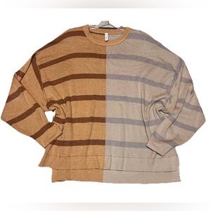 Wishlist Striped Two Tone Lightweight Sweater M/L Super Soft Spring/Summer